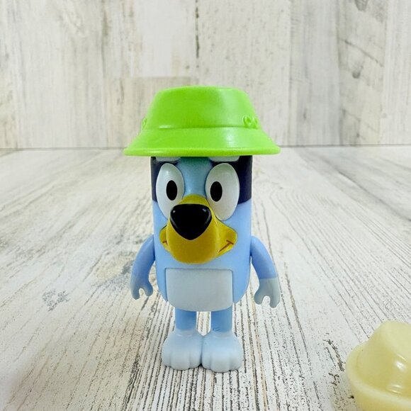 Bluey with HATS Flat Ears Chip Shop Hat Nurse Doctor Fishing Dress Up Set NEW - Picture 3 of 10